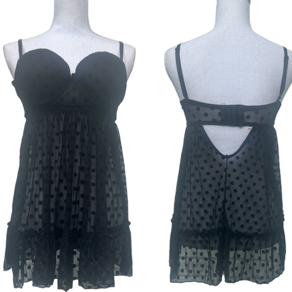 Jessica Simpson Black Sheer Babydoll Lingerie